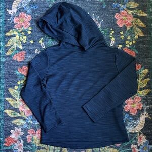Old Navy Active Mesh Long-Sleeve Hooded Navy Tee, Size Small (6)